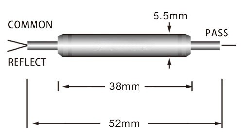 1x2 Polarization Maintaining DWDM Dimension Drawing