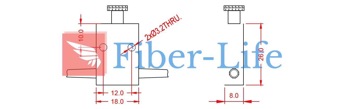 Polarization Maintaining In-Line Variable Optical Attenuator Dimensions