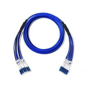 Armored OS2 SingleMode 6 Fibers LC to LC 5.0mm Breakout Cable