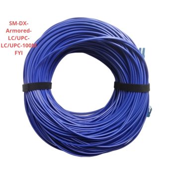 Duplex OS2 Single Mode Armored Fiber Optic Patch Cable-12