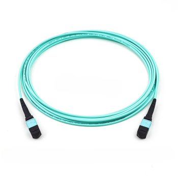 OM3 Multimode MTP-12 Trunk Cable, Aqua-2