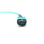 OM3 Multimode MTP-12 Trunk Cable, Aqua