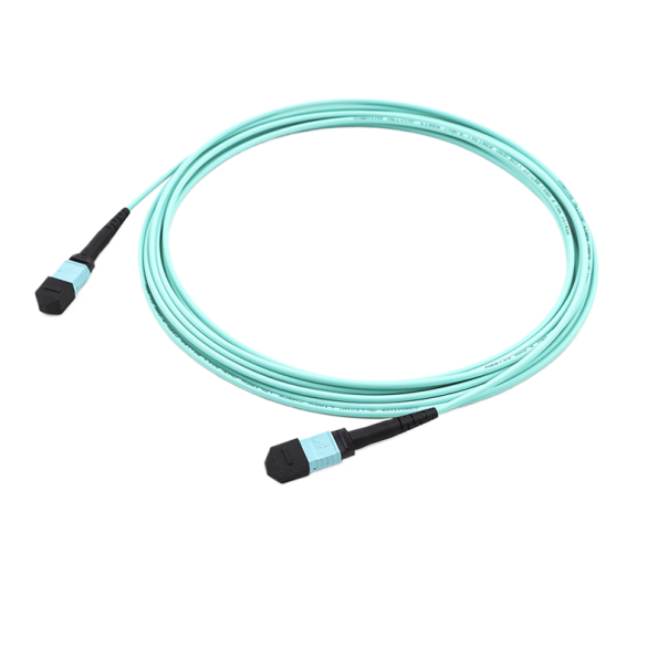 OM3 Multimode MTP-12 Trunk Cable, Aqua