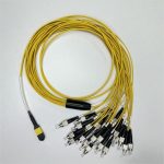 OS2 SingleMode MTP-24 Breakout Cable, Yellow