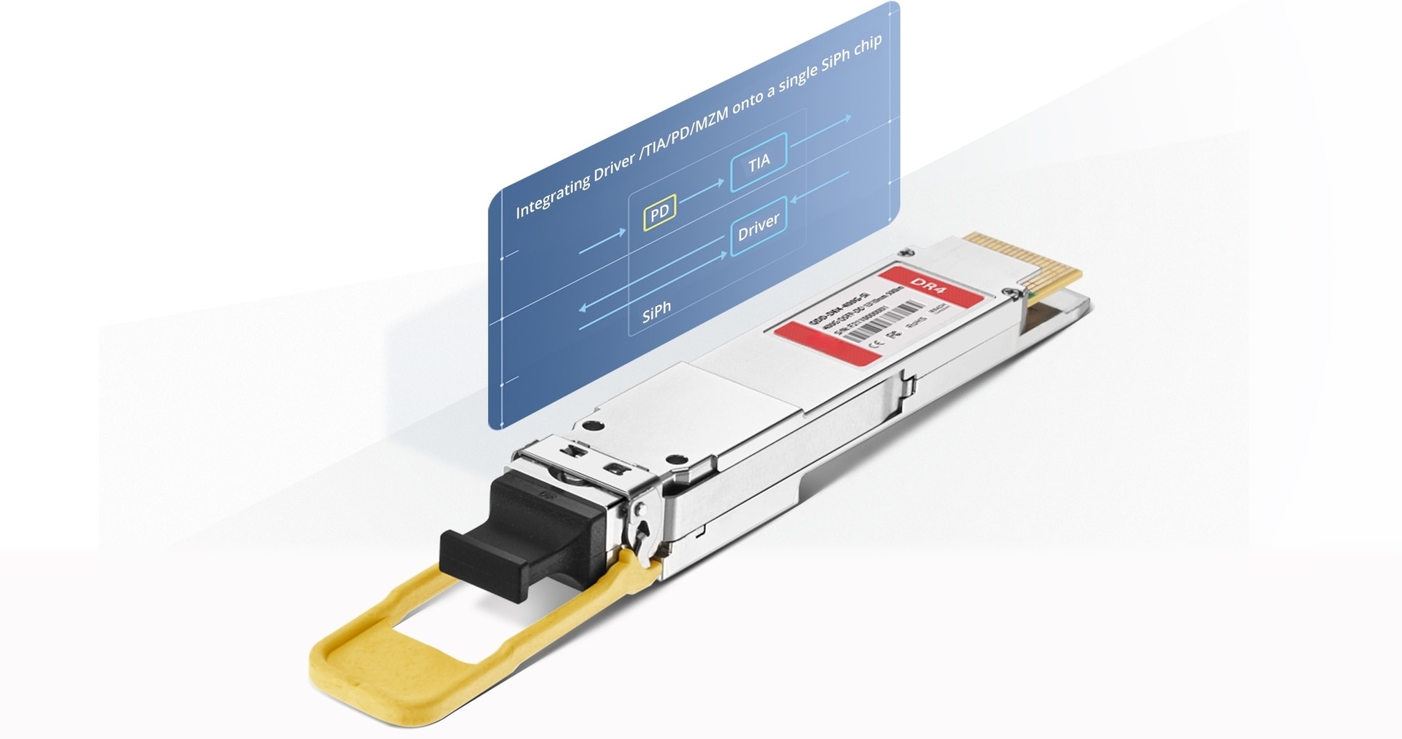 QSFP-DD 400GBASE-DR4 PAM4 1310nm 500m DOM MPO-12/APC SMF Optical Transceiver Module, Support 4 x 100G-DR, SiPh-Based, Cisco QDD-400G-DR4-S Compatible-8