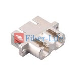 LC UPC Female To SC UPC Female Hybrid Duplex Metal Fiber Optic Adapter With Flange-2