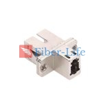 LC UPC Female To SC UPC Female Hybrid Simplex Metal Fiber Optic Adapter With Flange
