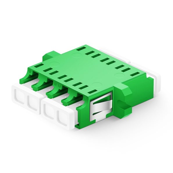 LCAPC to LCAPC Quad OS2 Single Mode Plastic Fiber Optic AdapterCoupler with Flange-1