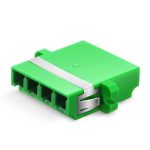 LCAPC to LCAPC Quad OS2 Single Mode Plastic Fiber Optic AdapterCoupler with Flange-1