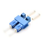 LCUPC Female to SCUPC Male Hybrid Duplex SinglemodeMultimode Plastic Fiber Optic AdapterCoupler without Flange-1