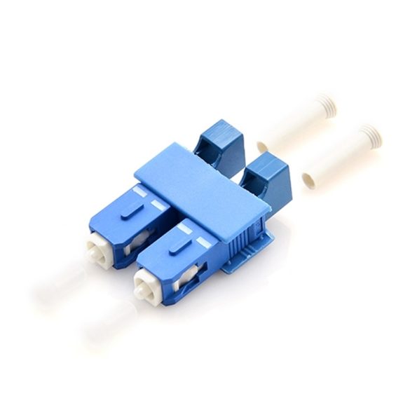 LCUPC Female to SCUPC Male Hybrid Duplex SinglemodeMultimode Plastic Fiber Optic AdapterCoupler without Flange-2