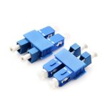 LCUPC Female to SCUPC Male Hybrid Duplex SinglemodeMultimode Plastic Fiber Optic AdapterCoupler without Flange-1