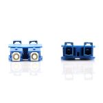 LCUPC Female to SCUPC Male Hybrid Duplex SinglemodeMultimode Plastic Fiber Optic AdapterCoupler without Flange-1