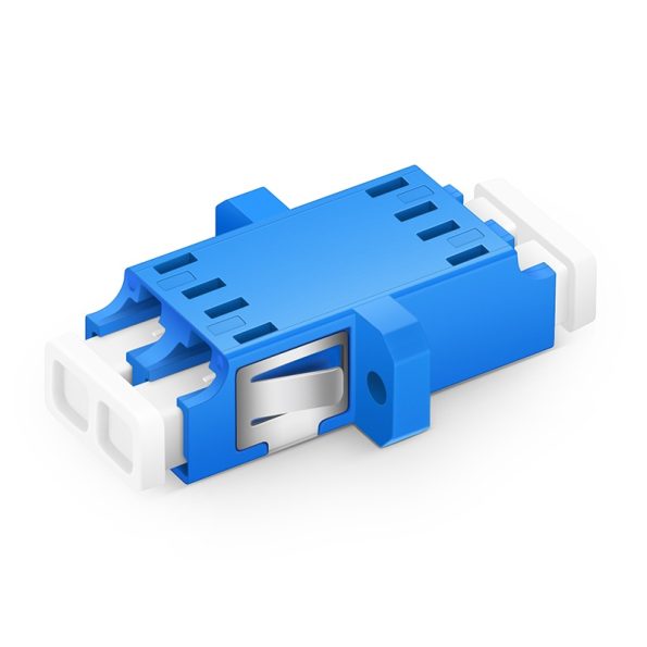 LCUPC to LCUPC Duplex SinglemodeMultimode SC Footprint Plastic Fiber Optic AdapterCoupler with Flange-1