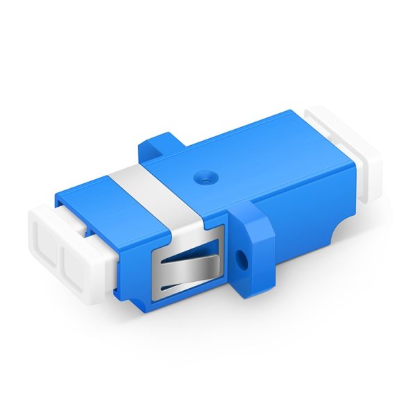 LCUPC to LCUPC Duplex SinglemodeMultimode SC Footprint Plastic Fiber Optic AdapterCoupler with Flange-2