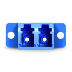 LCUPC to LCUPC Duplex SinglemodeMultimode SC Footprint Plastic Fiber Optic AdapterCoupler with Flange-1