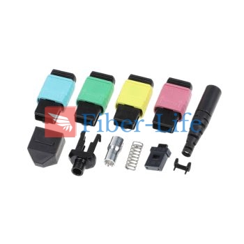MPO-12 Fiber Optic Connector Components