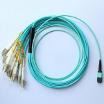 OM3 Multimode MPO-24 Breakout Cable, Aqua