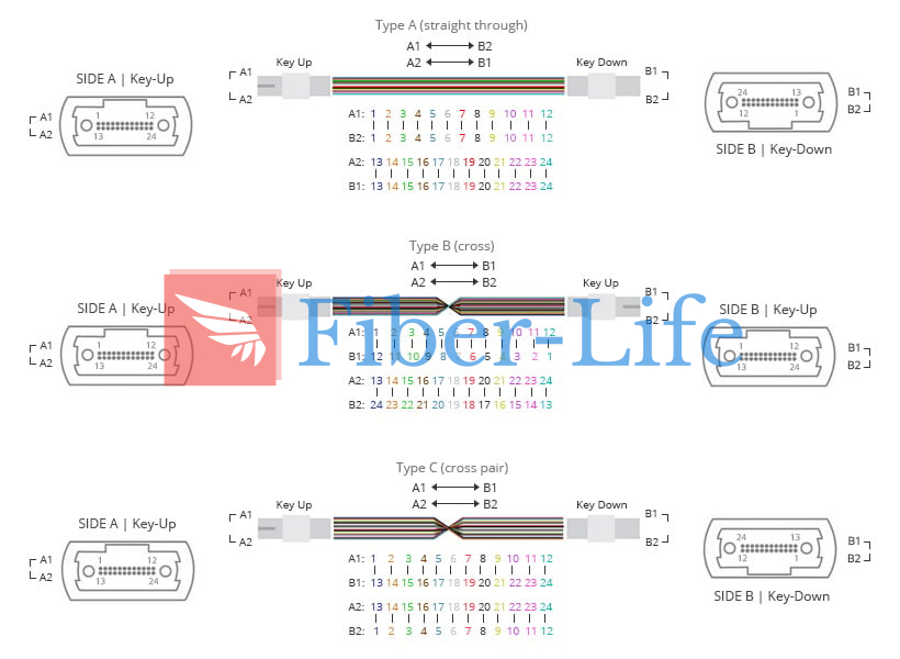 Pre-terminated MPO-24 Technology-Polarity