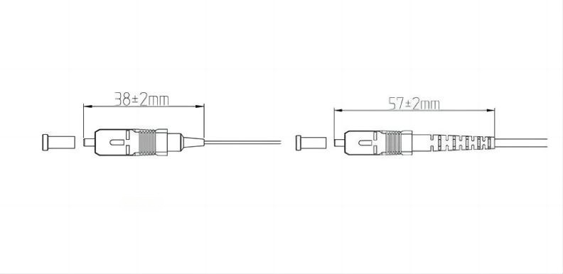 SC Connector 0.9mm Boot Size And 3.0 Boot Size Structure Chart