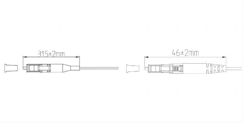 SM LC Connector Dimension