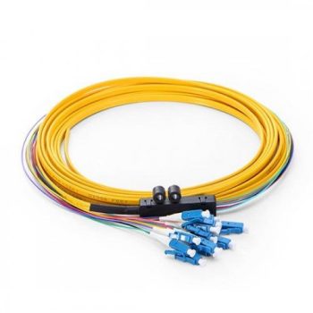 12 Fibers Singlemode LC UPC Ribbon Fanout Fiber Optic Pigtail