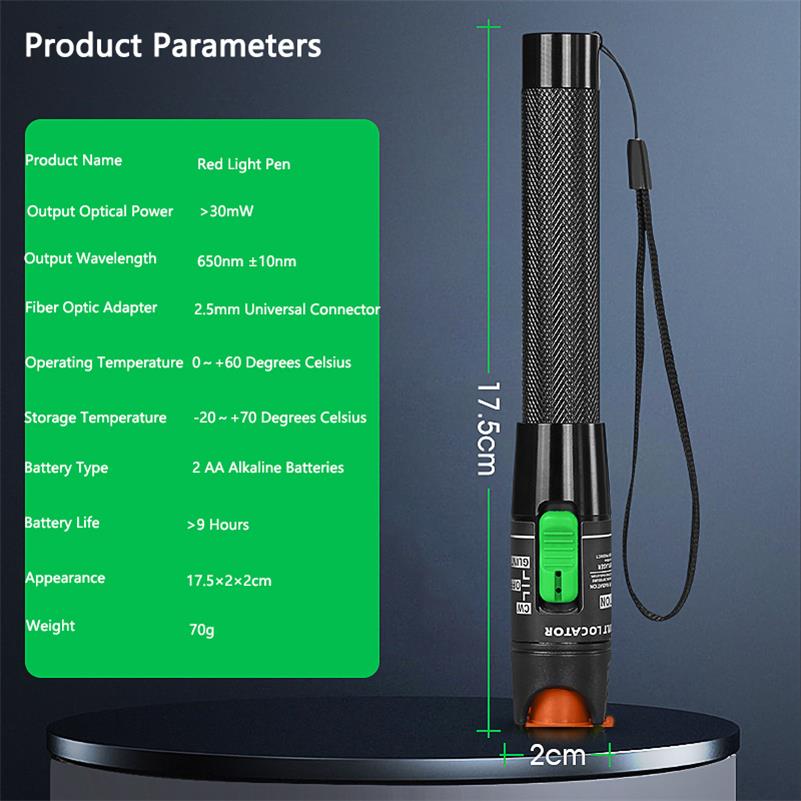 1-60km Visual Fault Locator Fiber Optic Laser Tester Fiber Optic Red Light Pen, 1/10/20/30/50/60/80MW-3