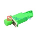 E2000 APC Female To FC APC Female Simplex Singlemode Hybrid Fiber Optic Adapter With Flange