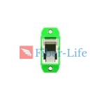 E2000 APC Female To FC APC Female Simplex Singlemode Hybrid Fiber Optic Adapter With Flange