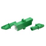 E2000(LSH)APC to E2000(LSH)APC Simplex OS2 Single Mode Plastic Fiber Optic AdapterCoupler with Flange-1