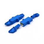 E2000(LSH)APC to E2000(LSH)APC Simplex OS2 Single Mode Plastic Fiber Optic AdapterCoupler with Flange-1