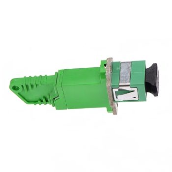 E2000(LSH)APC to SCAPC Simplex OS2 Single Mode Hybrid Fiber Optic AdapterCoupler with Flange-3