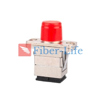FC UPC Female to SC UPC Female Hybrid Simplex Metal Fiber Optic Adapter With Flange