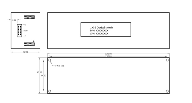 1×32 PM Optical Switch Dimensions-1