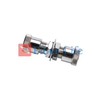 SMA905 To SMA905 Simplex Metal Fiber Optic Adapter Without Flange