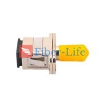 ST UPC Female To SC UPC Female Hybrid Simplex Metal Fiber Optic Adapter With Flange