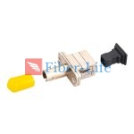 ST UPC Female To SC UPC Female Hybrid Simplex Metal Fiber Optic Adapter With Flange