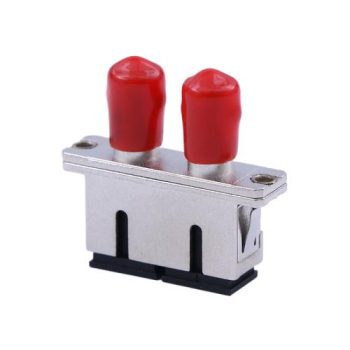 ST to SC Hybrid Metal Fiber Optic AdapterCoupler with Flange-1