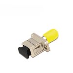 ST to SC Hybrid Metal Fiber Optic AdapterCoupler with Flange-1