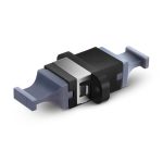 US Conec MTP®MPO Black Fiber Optic AdapterCoupler with Flange, Key Up to Down-1