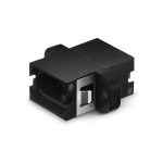 US Conec MTP®MPO Black Fiber Optic AdapterCoupler with Flange, Key Up to Down-1