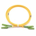 E2000 APC to E2000 APC Duplex OS2 Singlemode Fiber Patch Cable