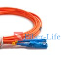 E2000 UPC To E2000 UPC Duplex OM2 Multimode Fiber Patch Cable