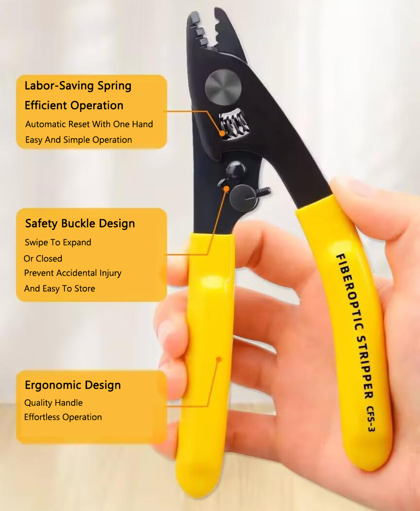 CFS-3 Three-Hole Miller Fiber Optic Stripper Strip it clean without damaging the fiber