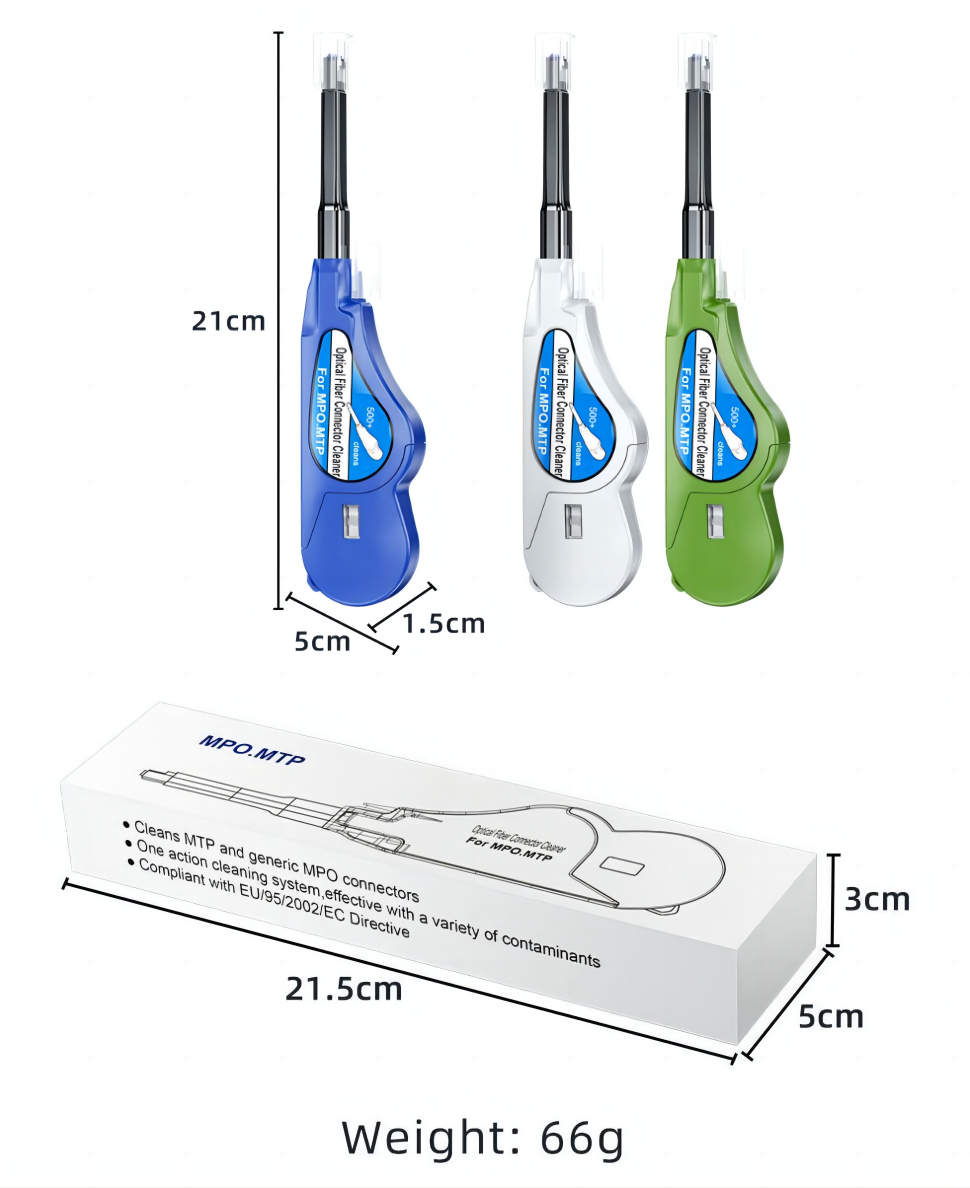 MPO and MTP Fiber Optic End-Face Cleaning Pen Dimension