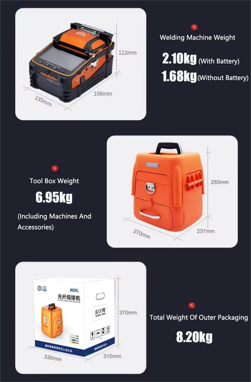 Singal Fire AI-9 Fusion Splicer Size and weight