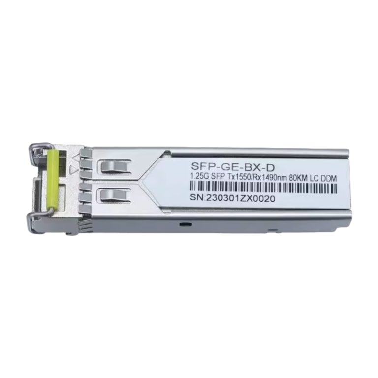 1000BASE-BX-D SFP BiDi 1550nm-TX 1490nm-RX 80km DOM Simplex LC UPC SMF Optical Transceiver Module