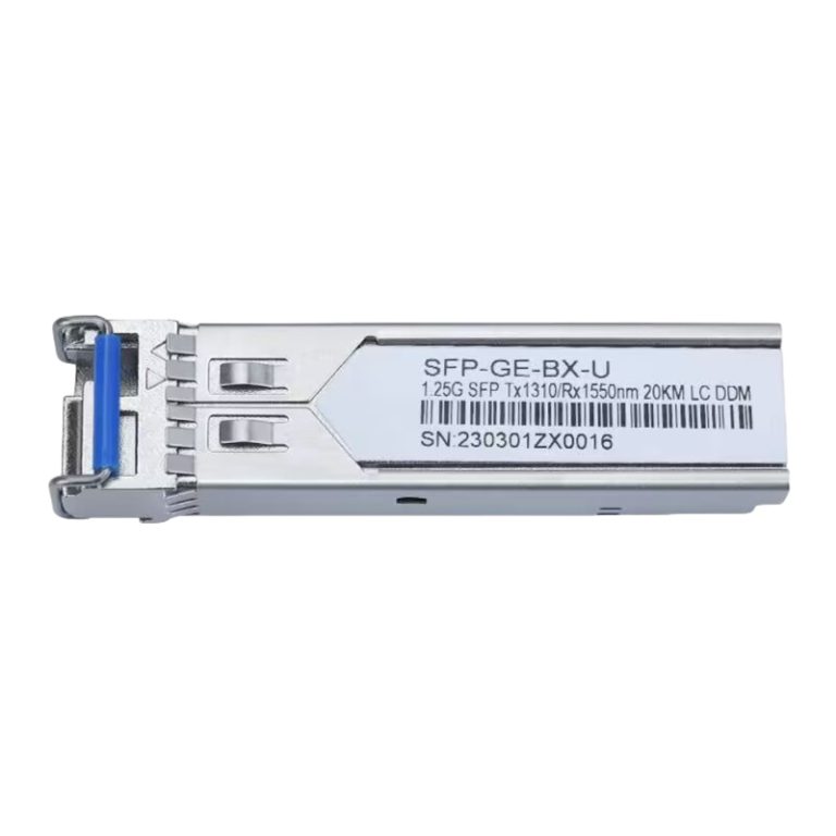 1000BASE-BX-U SFP BiDi 1310nm-TX 1550nm-RX 20km DOM Simplex LC UPC SMF Optical Transceiver Module