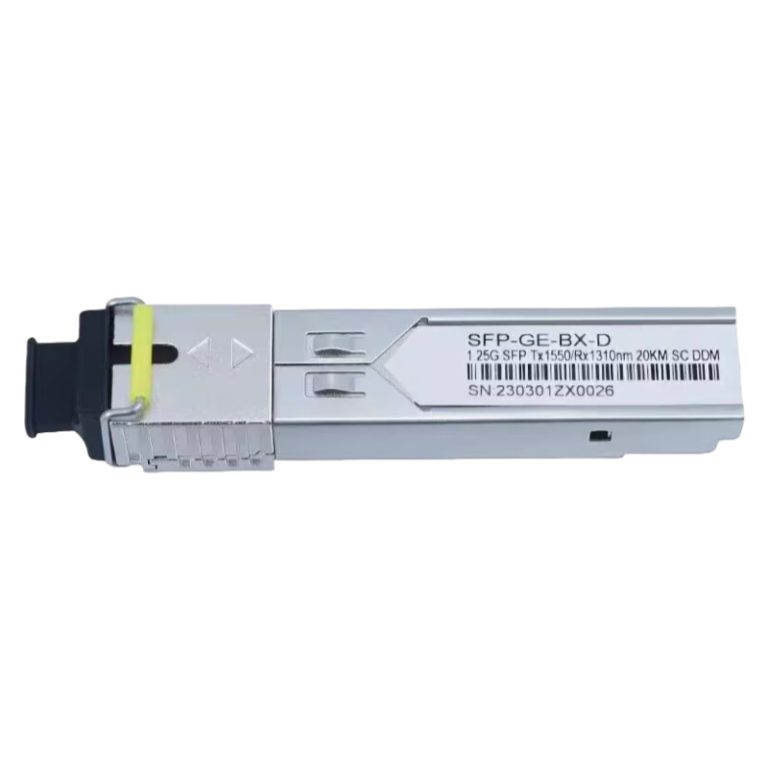 1000BASE-BX-U SFP BiDi 1550nm-TX 1310nm-RX 20km DOM Simplex SC UPC SMF Optical Transceiver Module