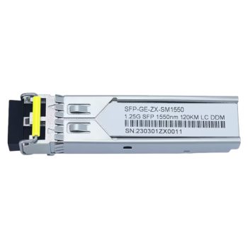 1000BASE-EZX SFP 1550nm 120km DOM Duplex LC UPC SMF Optical Transceiver Module